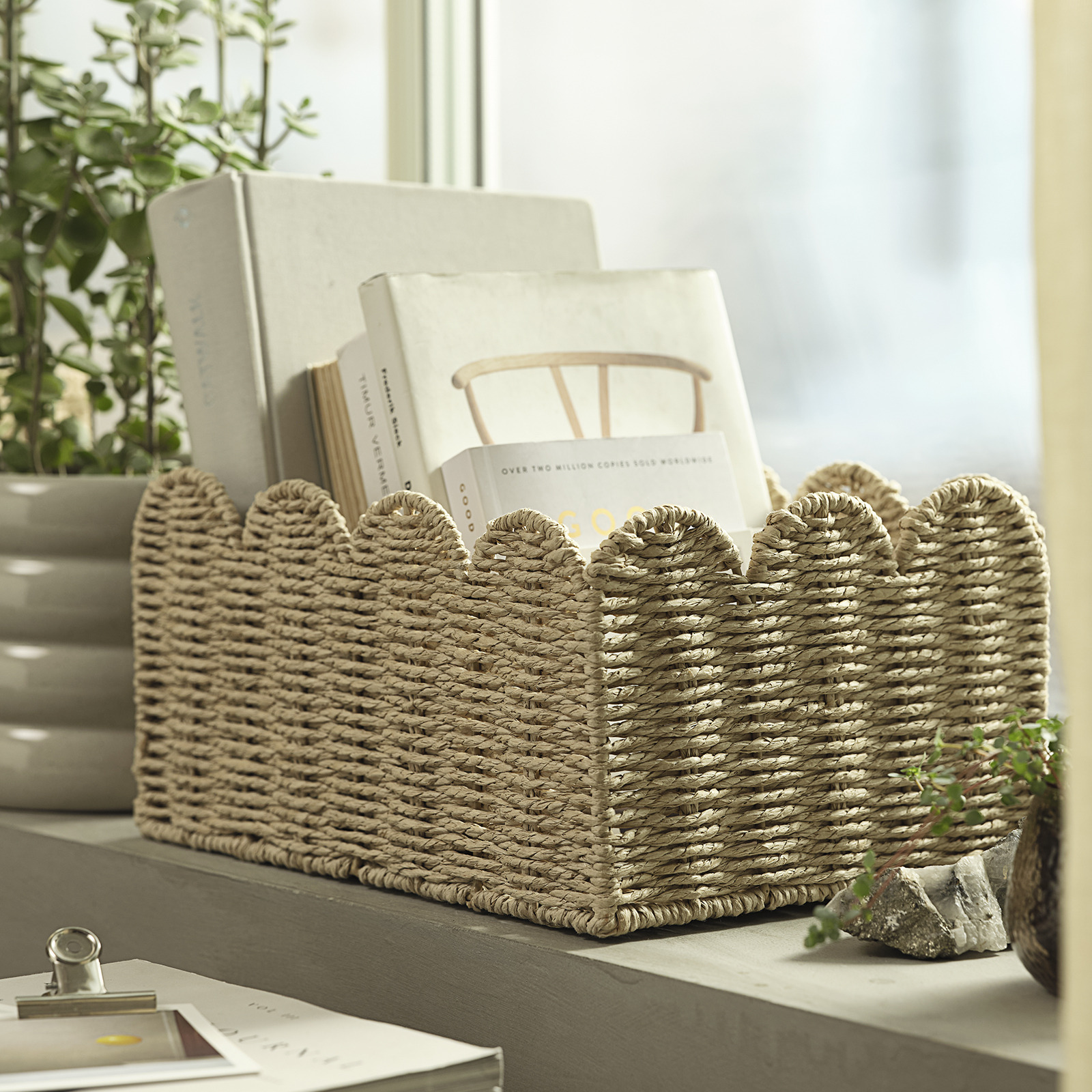 Basket on a windowsill