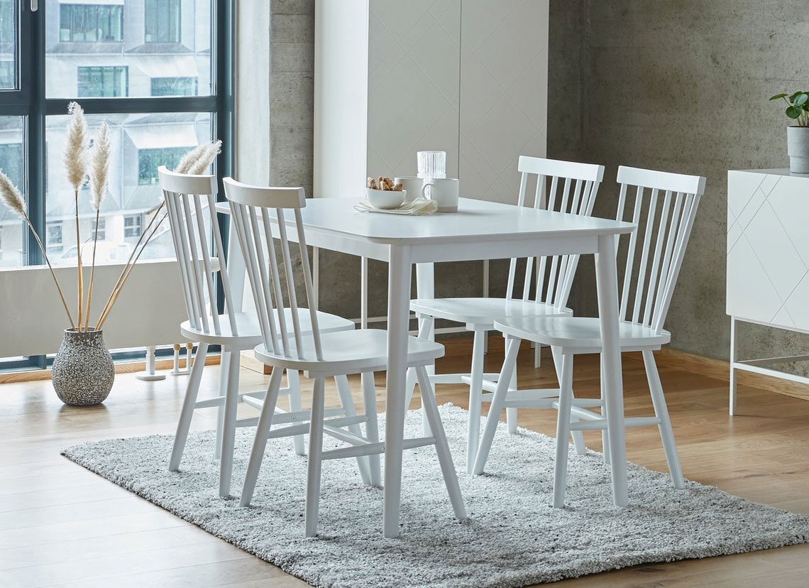 LANGDAL dining chair white wooden dining furniture