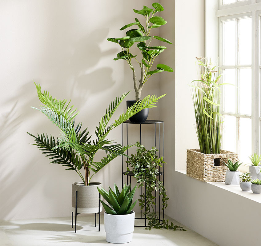 SANDER, ARVID, GODSKE, STEINAR, and OLIVER artificial plants Green artificial plants in different shapes and sizes